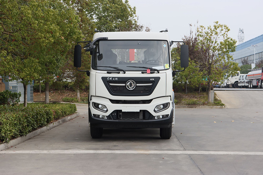 東風(fēng)天錦14方純電動(dòng)車(chē)廂可卸式垃圾車(chē)圖片2